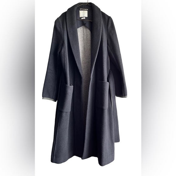 Aritzia Jackets & Blazers - Aritzia Wilfred Free Shawl Collar Wool-Blend Belted Coat Size Medium